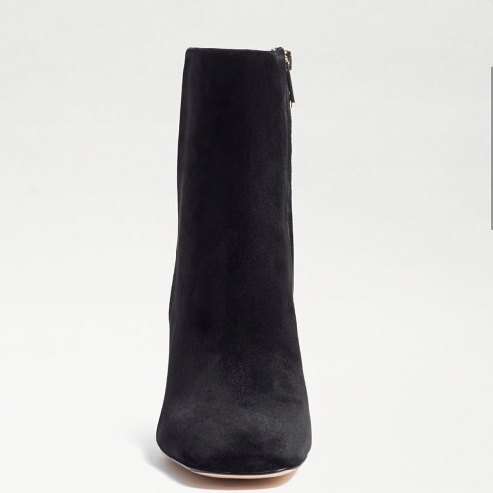 NIB Sam Edelman Black Suede Block Heel Ankle Bootie - Picture 4 of 8